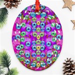 Festive Metal And Gold In Pop Art Ornament (Oval Filigree) Front