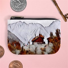 french coffee style abstract art Mini Coin Purses