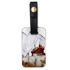 french coffee style abstract art Luggage Tags (One Side) 