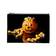 Halloween Pumpkin Cosmetic Bag (large)  by PhotoThisxyz