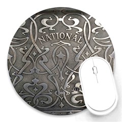 Art Nouveau Silver Round Mousepads by NouveauDesign