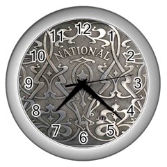 Art Nouveau Silver Wall Clocks (silver)  by NouveauDesign