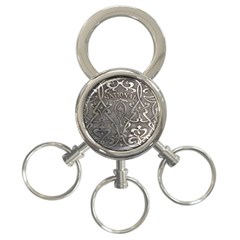 Art Nouveau Silver 3-ring Key Chains by NouveauDesign