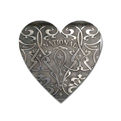 Art Nouveau Silver Heart Magnet by NouveauDesign