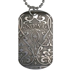 Art Nouveau Silver Dog Tag (one Side) by NouveauDesign