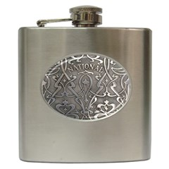 Art Nouveau Silver Hip Flask (6 Oz) by NouveauDesign