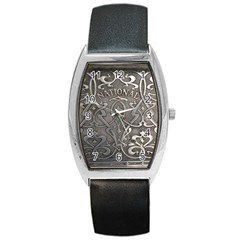 Art Nouveau Silver Barrel Style Metal Watch by NouveauDesign