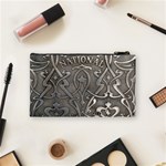 Art nouveau silver Cosmetic Bag (Small)  Back