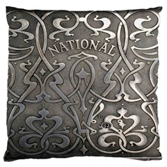 Art Nouveau Silver Large Cushion Case (one Side) by NouveauDesign