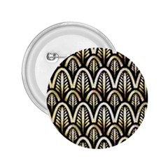 Art Deco Gold Black Shell Pattern 2 25  Buttons by NouveauDesign