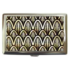 Art Deco Gold Black Shell Pattern Cigarette Money Cases by NouveauDesign