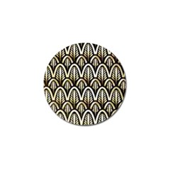 Art Deco Gold Black Shell Pattern Golf Ball Marker (10 Pack) by NouveauDesign