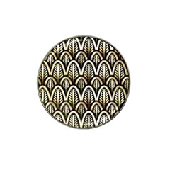 Art Deco Gold Black Shell Pattern Hat Clip Ball Marker (10 Pack) by NouveauDesign