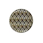 art deco gold black shell pattern Hat Clip Ball Marker (10 pack) Front