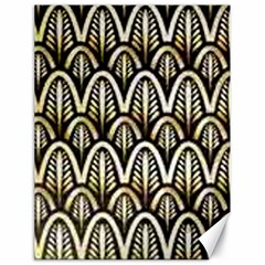 Art Deco Gold Black Shell Pattern Canvas 18  X 24   by NouveauDesign