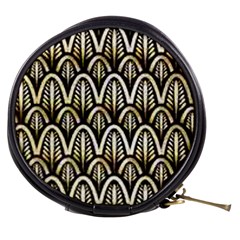 Art Deco Gold Black Shell Pattern Mini Makeup Bags by NouveauDesign