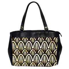 Art Deco Gold Black Shell Pattern Office Handbags (2 Sides)  by NouveauDesign