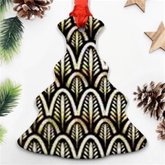 Art Deco Gold Black Shell Pattern Ornament (christmas Tree)  by NouveauDesign