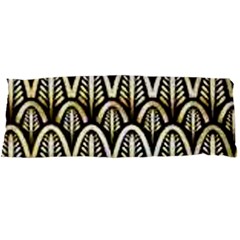 Art Deco Gold Black Shell Pattern Body Pillow Case Dakimakura (two Sides) by NouveauDesign