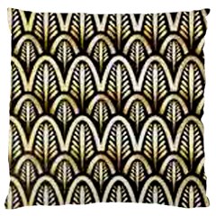 Art Deco Gold Black Shell Pattern Large Cushion Case (two Sides) by NouveauDesign