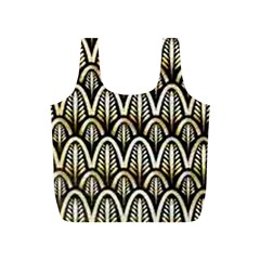 Art Deco Gold Black Shell Pattern Full Print Recycle Bags (s)  by NouveauDesign