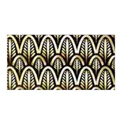 Art Deco Gold Black Shell Pattern Satin Wrap by NouveauDesign