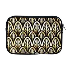 Art Deco Gold Black Shell Pattern Apple Macbook Pro 17  Zipper Case by NouveauDesign