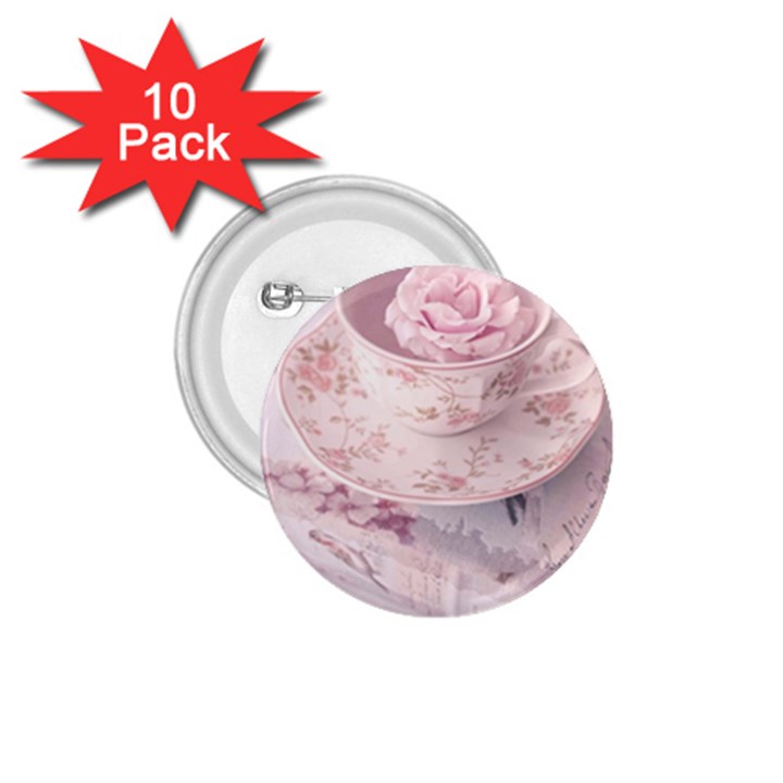 shabby chic high tea 1.75  Buttons (10 pack)