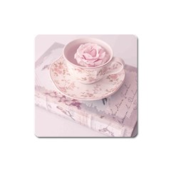 Shabby Chic High Tea Square Magnet by NouveauDesign