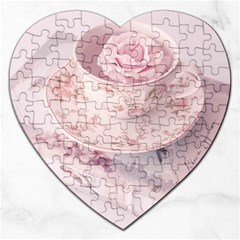 Shabby Chic High Tea Jigsaw Puzzle (heart) by NouveauDesign