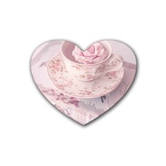 Shabby Chic High Tea Heart Coaster (4 Pack)  by NouveauDesign