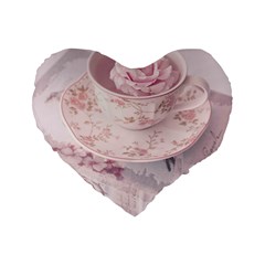 Shabby Chic High Tea Standard 16  Premium Heart Shape Cushions by NouveauDesign