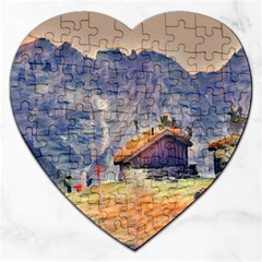 Impressionism Jigsaw Puzzle (heart) by NouveauDesign