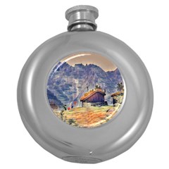 Impressionism Round Hip Flask (5 Oz) by NouveauDesign