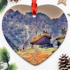 Impressionism Heart Ornament (two Sides) by NouveauDesign