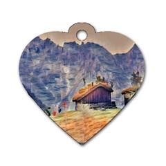 Impressionism Dog Tag Heart (two Sides) by NouveauDesign