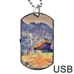 Impressionism Dog Tag Usb Flash (one Side) by NouveauDesign