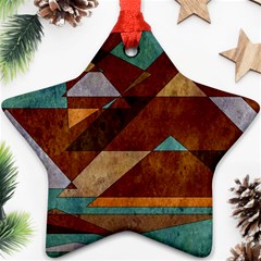 Turquoise And Bronze Triangle Design With Copper Ornament (star) by digitaldivadesigns