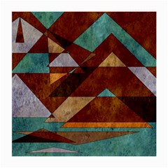 Turquoise And Bronze Triangle Design With Copper Medium Glasses Cloth by digitaldivadesigns