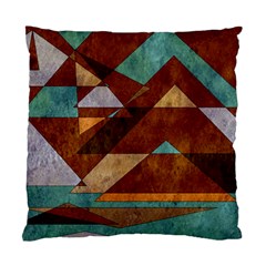 Turquoise And Bronze Triangle Design With Copper Standard Cushion Case (one Side) by digitaldivadesigns