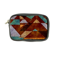 Turquoise And Bronze Triangle Design With Copper Coin Purse by digitaldivadesigns