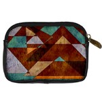 Turquoise and Bronze Triangle Design with Copper Digital Camera Cases Back