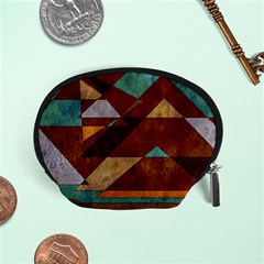 Turquoise And Bronze Triangle Design With Copper Accessory Pouches (small)  by digitaldivadesigns