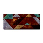 Turquoise and Bronze Triangle Design with Copper Cosmetic Storage Cases Front