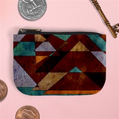 Turquoise And Bronze Triangle Design With Copper Mini Coin Purses by digitaldivadesigns