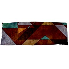 Turquoise And Bronze Triangle Design With Copper Body Pillow Case (dakimakura) by digitaldivadesigns