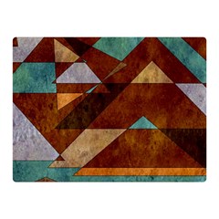 Turquoise And Bronze Triangle Design With Copper Double Sided Flano Blanket (mini)  by digitaldivadesigns