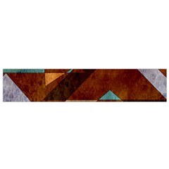 Turquoise And Bronze Triangle Design With Copper Flano Scarf (small) by digitaldivadesigns