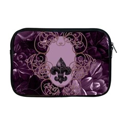 Soft Violett Floral Design Apple Macbook Pro 17  Zipper Case by FantasyWorld7