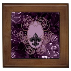 Soft Violett Floral Design Framed Tiles by FantasyWorld7